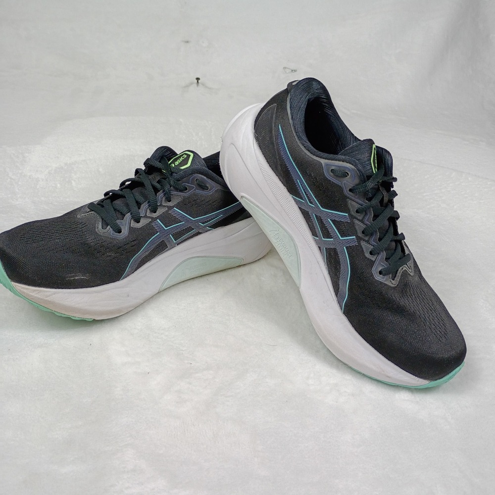 ASICS Gel-Kayano 30 Womens Running Shoes Black Teal Lime Green US 9.5 - Picture 5 of 8